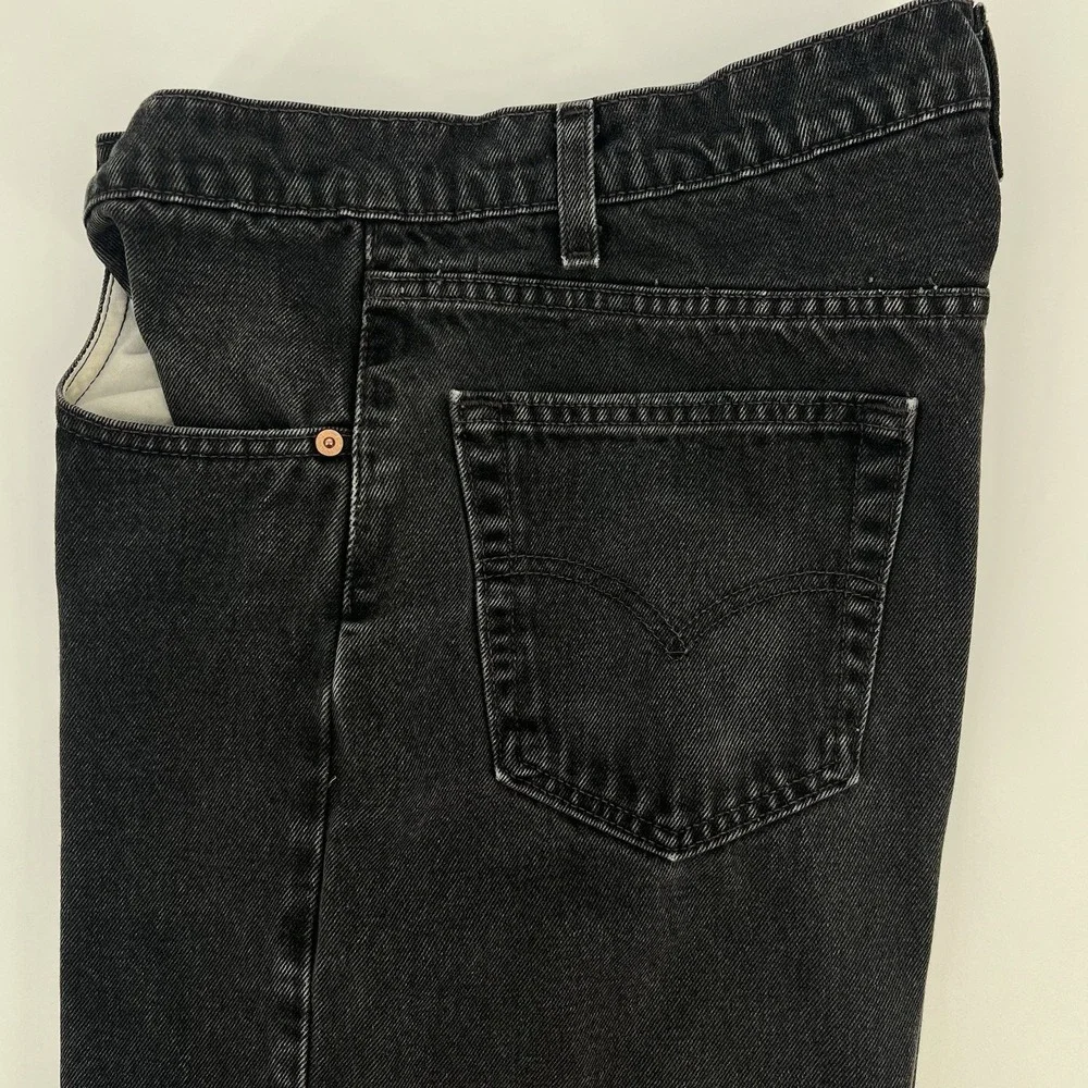 Levi's 550 Black Jeans Men's Size 36 x 29 Relaxed Fit Tapered Red Tag